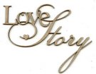 SCRAP FX Boxboard Embellishment Wordlet LOVE STORY 2022115